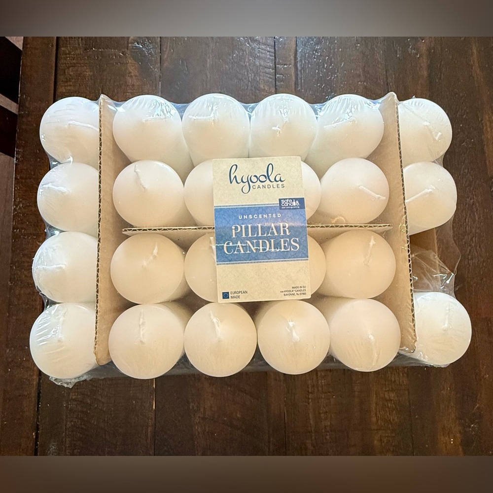 🕯️White Unscented Pillar Candles - Home Party Essentials🕯️